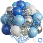 OuMuaMua 60Pcs Pink Gold Confetti Latex Balloons Kit, 12 Inch Pink White Gold Helium Balloons Party Supplies for Confession Proposal Wedding Girl Birthday Baby Shower Party Decoration - Image 7