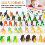 OuMuaMua 78pcs Glow in The Dark Dinosaur Toys Set, Mini Plastic Realistic Dinosaur Figures Glow Toys for Kids Goody Bag Stuffers, Dinosaurs Theme Party Favors Supplies - Image 4