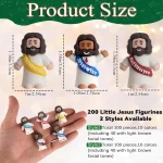 25pcs Little Jesus Figures, Multicolor Mini Figurines in Bulk, Tiny Baby Jesus Rubber Toys to Hide and Seek for Valentine's Day Gifts, Easter Egg Hunts, Sunday School Supplies, Kids & Adults - Image 4