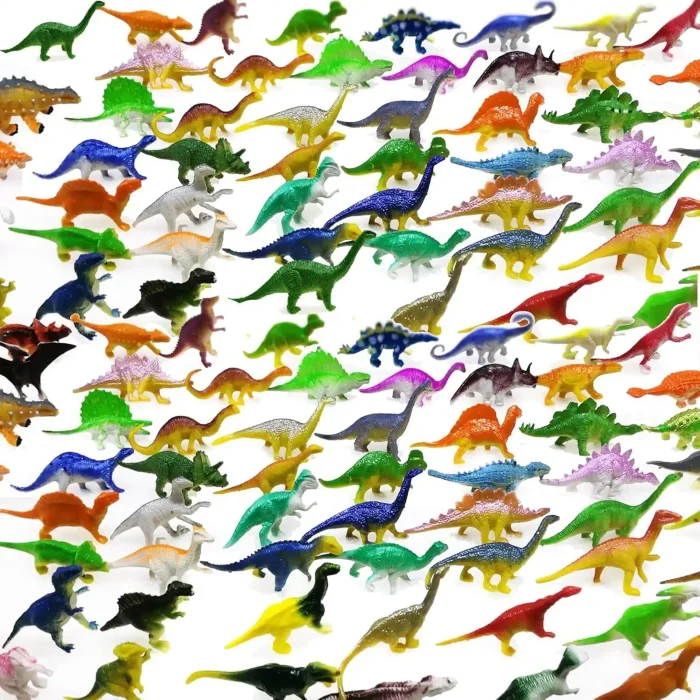 OuMuaMua 78pcs Glow in The Dark Dinosaur Toys Set, Mini Plastic Realistic Dinosaur Figures Glow Toys for Kids Goody Bag Stuffers, Dinosaurs Theme Party Favors Supplies - Image 1