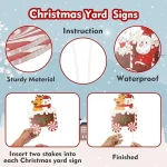 Christmas Train Decorations Yard Signs with LED Lights - Christmas Tree Snowman Train Set Lawn Signs with Stakes for Holiday Xmas Lawn Garden Yard Decorations Outdoor, 5 Pack - Image 2