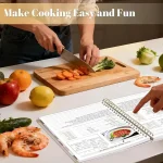 GuassLee Blank Recipe Book to Write in Your Own Recipes, 8.5"x11" Blank Recipe Notebook for 140 Recipes, Personal Cookbook Hardcover Journal with Tabs, Stickers & Pocket, Beige - Image 4