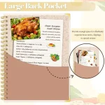 GuassLee Blank Recipe Book to Write in Your Own Recipes, 8.5"x11" Blank Recipe Notebook for 140 Recipes, Personal Cookbook Hardcover Journal with Tabs, Stickers & Pocket, Beige - Image 2