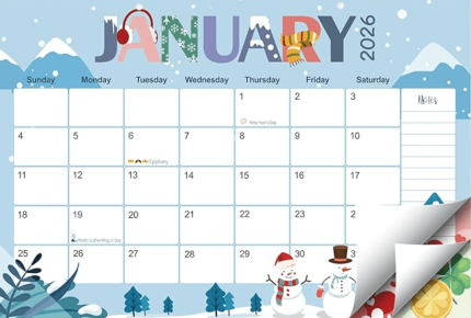 Guasslee Desk Calendar 2026-2027, 18-Month from 2026 Jan. - 2027 Jun, 17"x11.5" Large Monthly Desk Planner with Corner Protectors, Ample Blocks ＆ Notes for Home Office