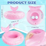 Mermaid Pool Float Toys with Water Gun for Girls Kids 3-5 Years Old, Inflatable Pool Floats for Toddlers Swim Floats Kids Beach Toys - Image 4
