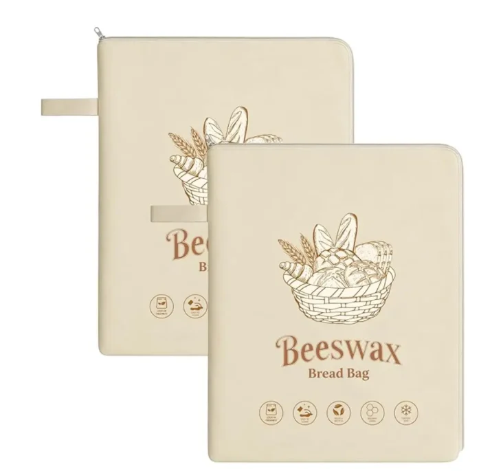 11_副本-2.webp 2 Pack Reusable Bread Bags Large capacity 13 * 17'' Reusable Produce Bags with Sealing Zip to Keep Fresh - Image 1